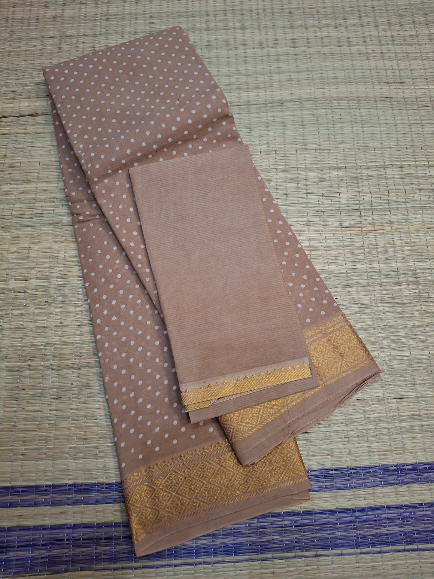 Sungudi 6Yard Hand Batik Printed Dots Pattern (D/S-OSI-001)