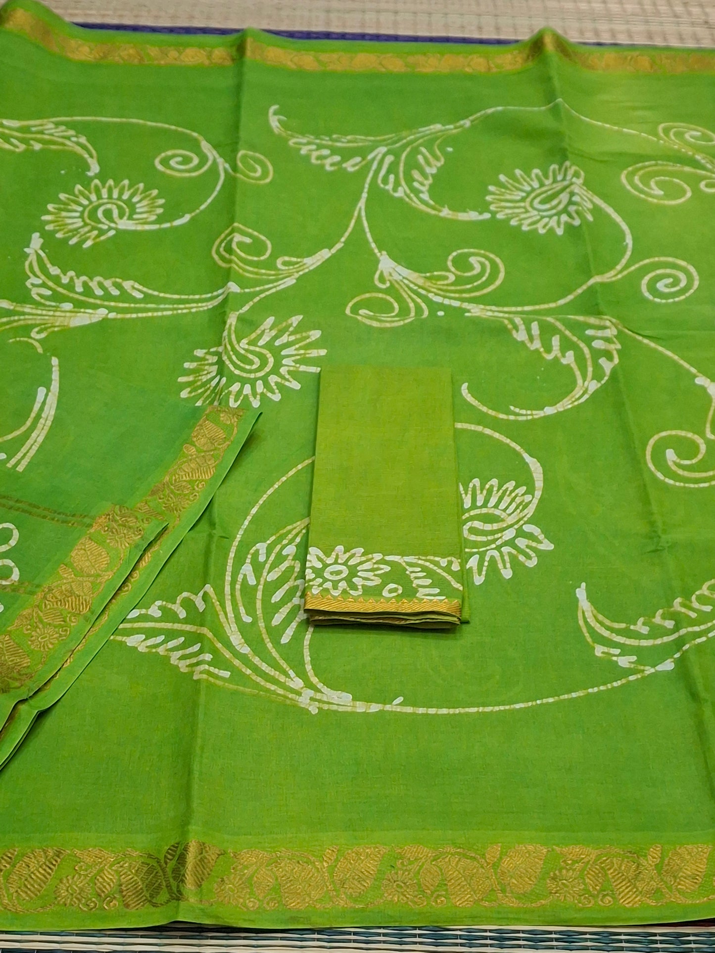 SUNGUDI COTTON-6 YARD HAND PEN ART SELF COLORS (ART-SD/S-BLU)