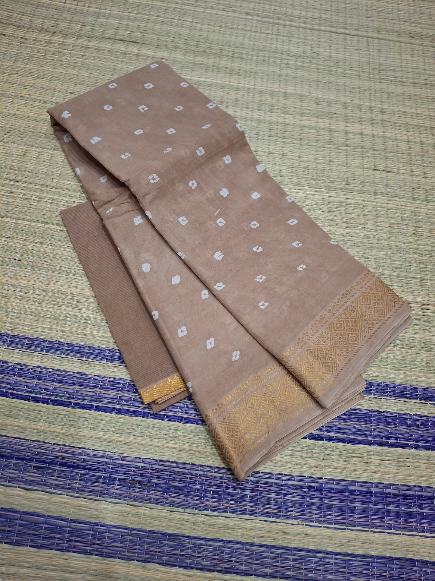 Sungudi 6 Yard Batik Saree Small Zari (D/S-Dind-001)