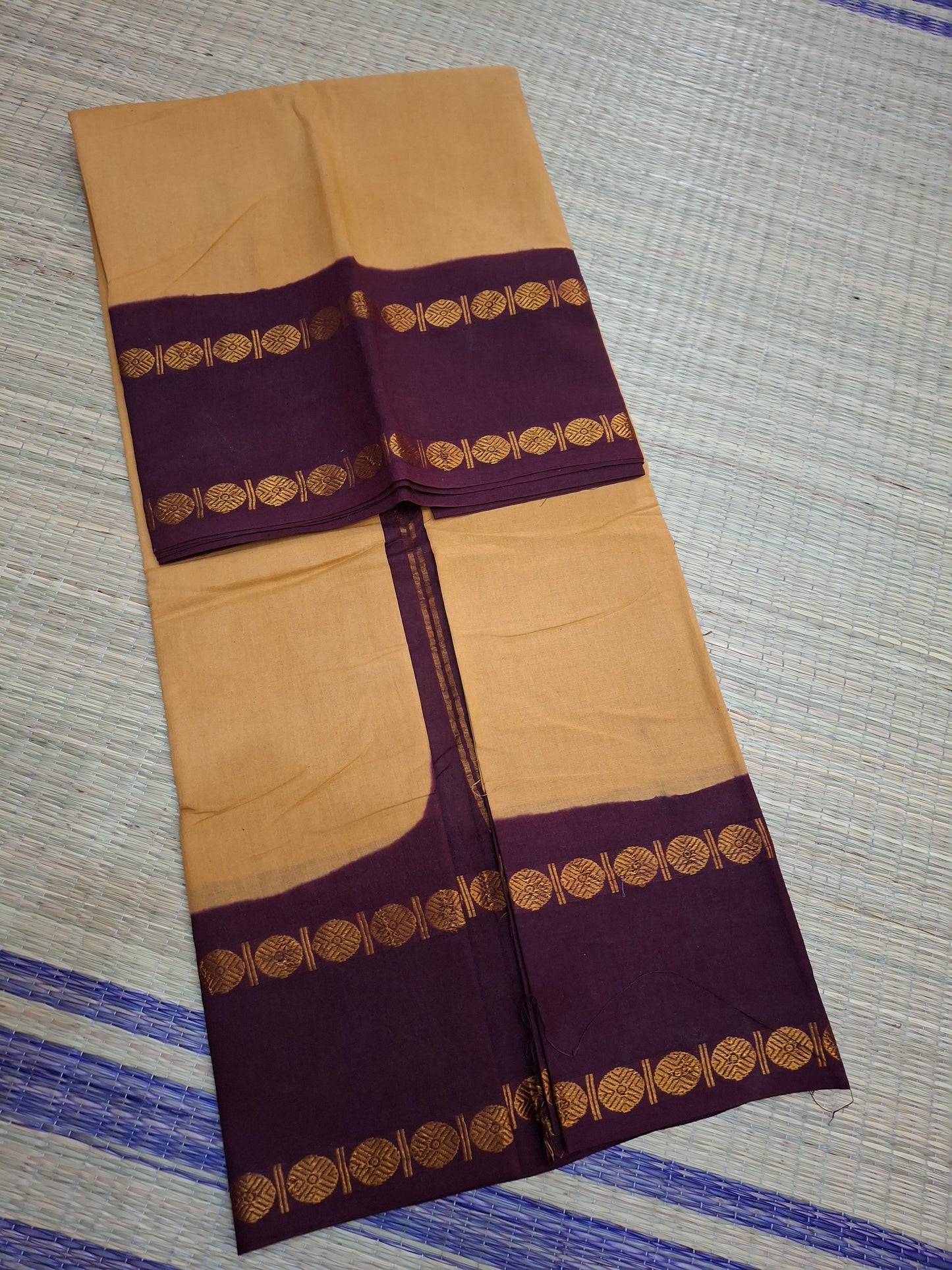 Rettapatti Plan Double Side Gold Zari Border (ADYPLN-002)