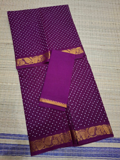 Sungudi Small Zari Dots Self