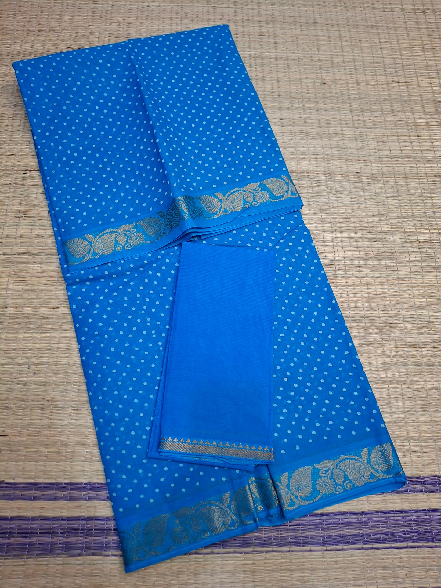 Sungudi 6Yard Hand Batik Printed Dots Pattern (D/S-OSI-001)