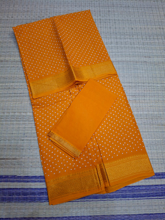 Sungudi Small Zari Dots Self