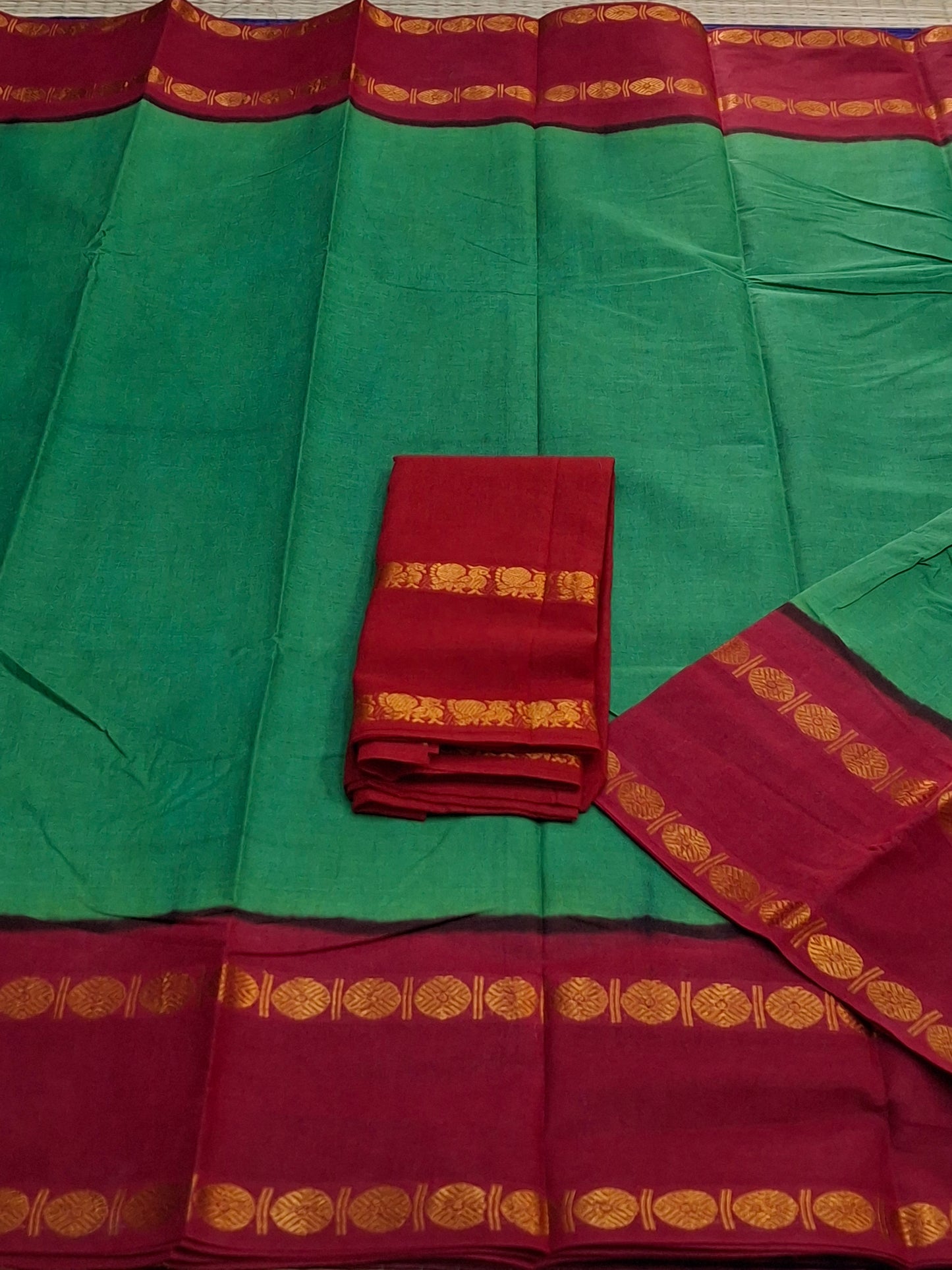 Rettapatti Plan Double Side Gold Zari Border (ADYPLN-002)