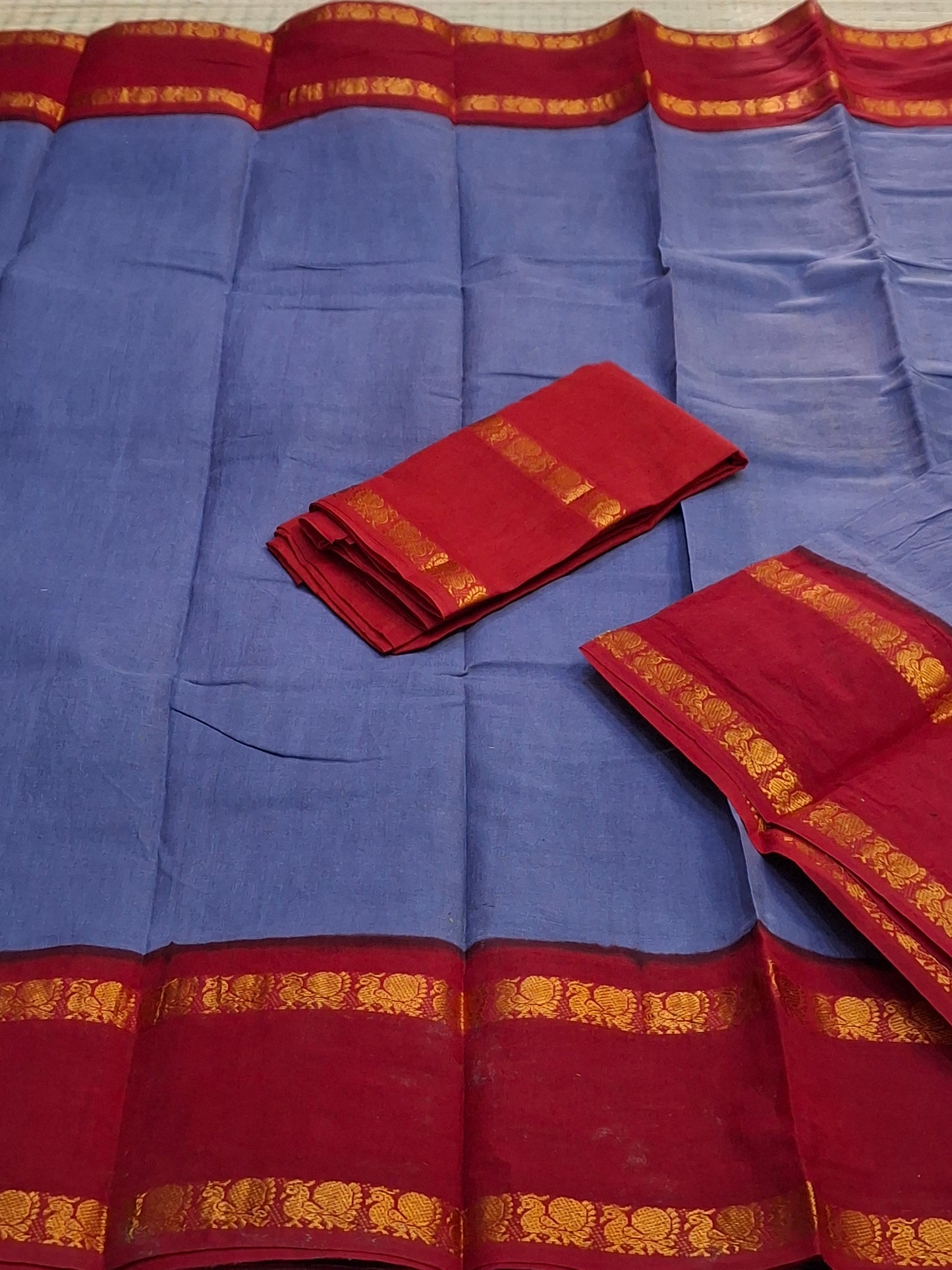 Rettapatti Plan Double Side Gold Zari Border (ADYPLN-002)