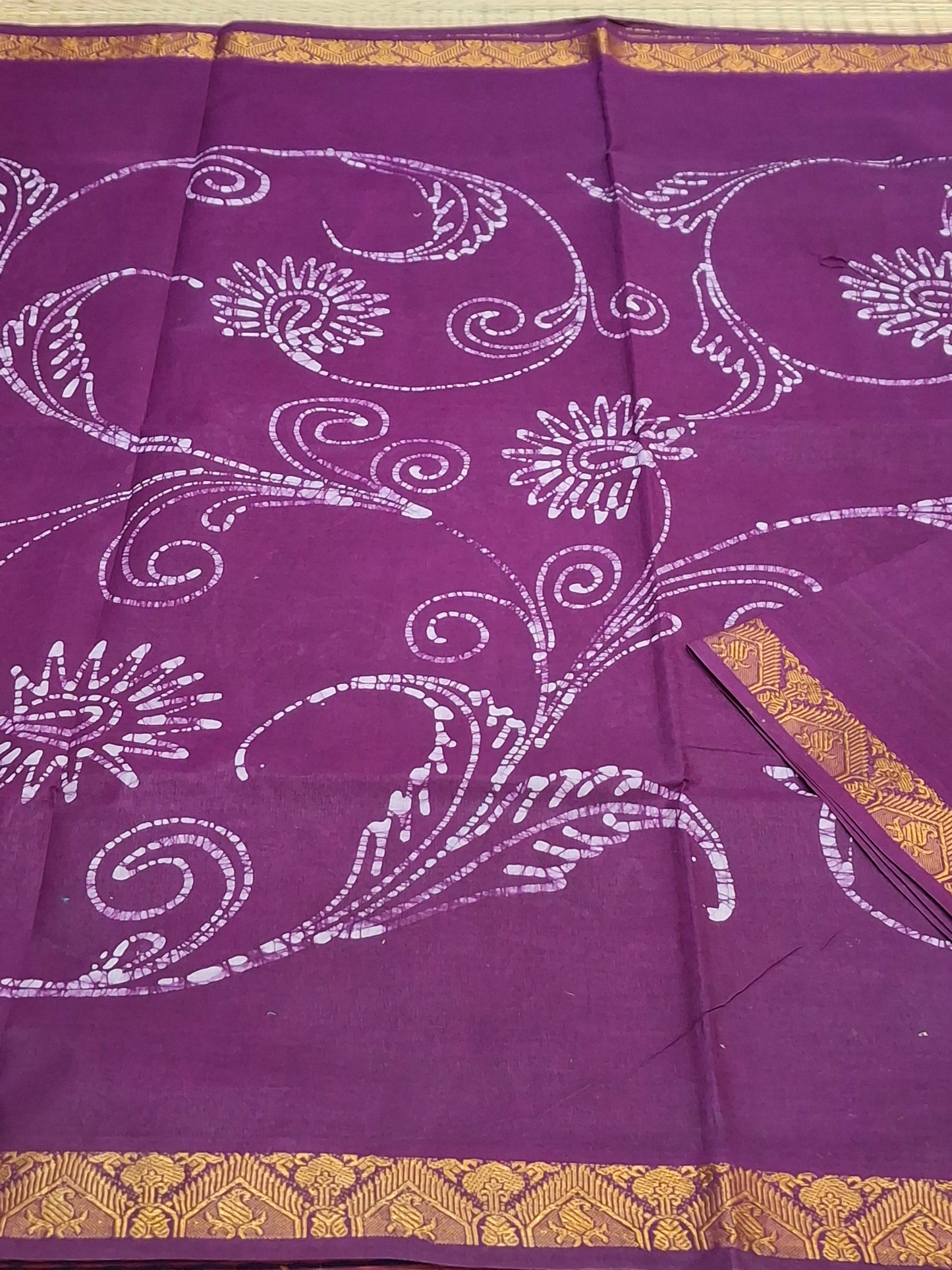 SUNGUDI COTTON-6 YARD HAND PEN ART SELF COLORS (ART-SD/S-BLU)