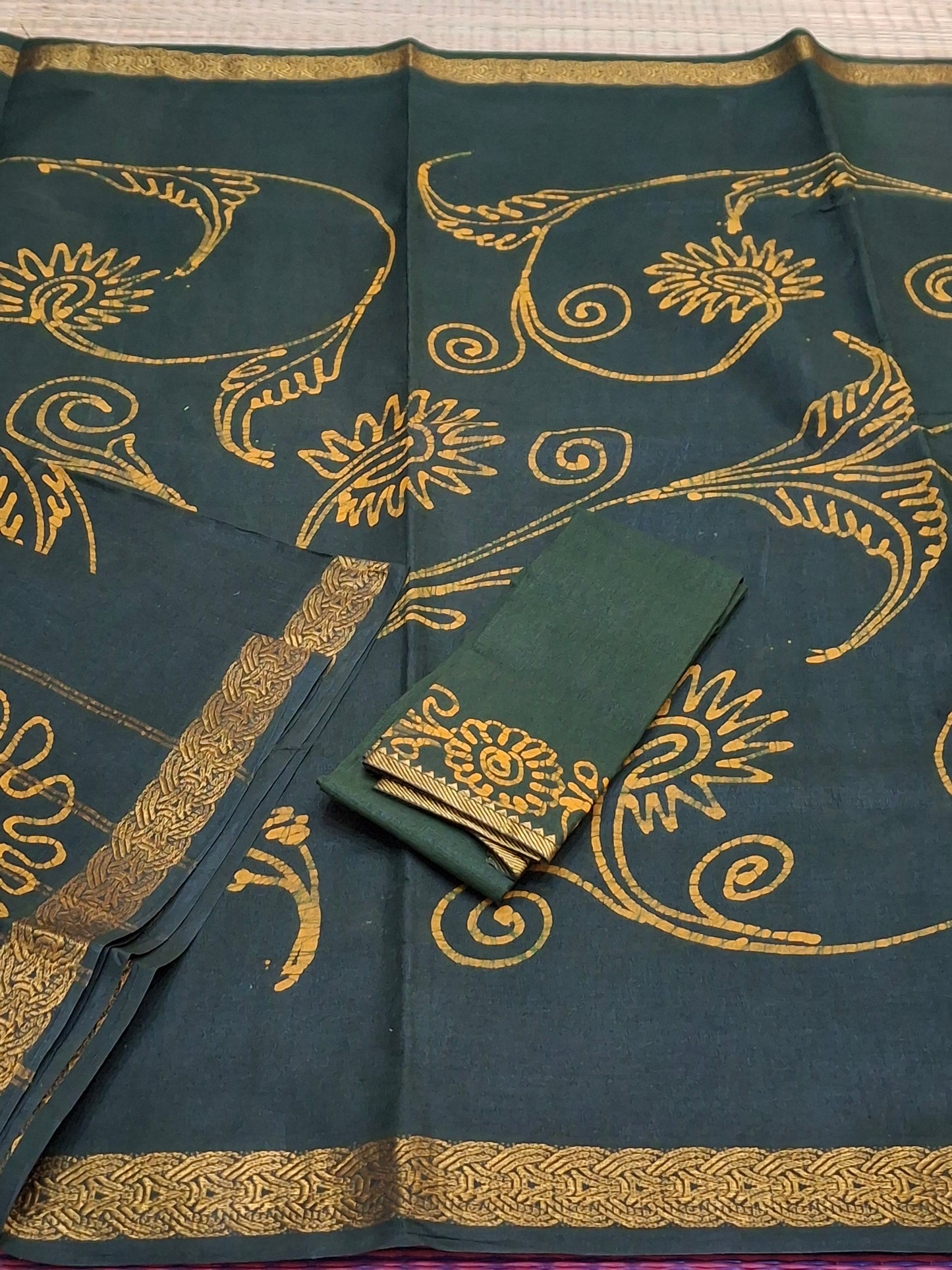 SUNGUDI COTTON-6 YARD HAND PEN ART SELF COLORS (ART-SD/S-BLU)