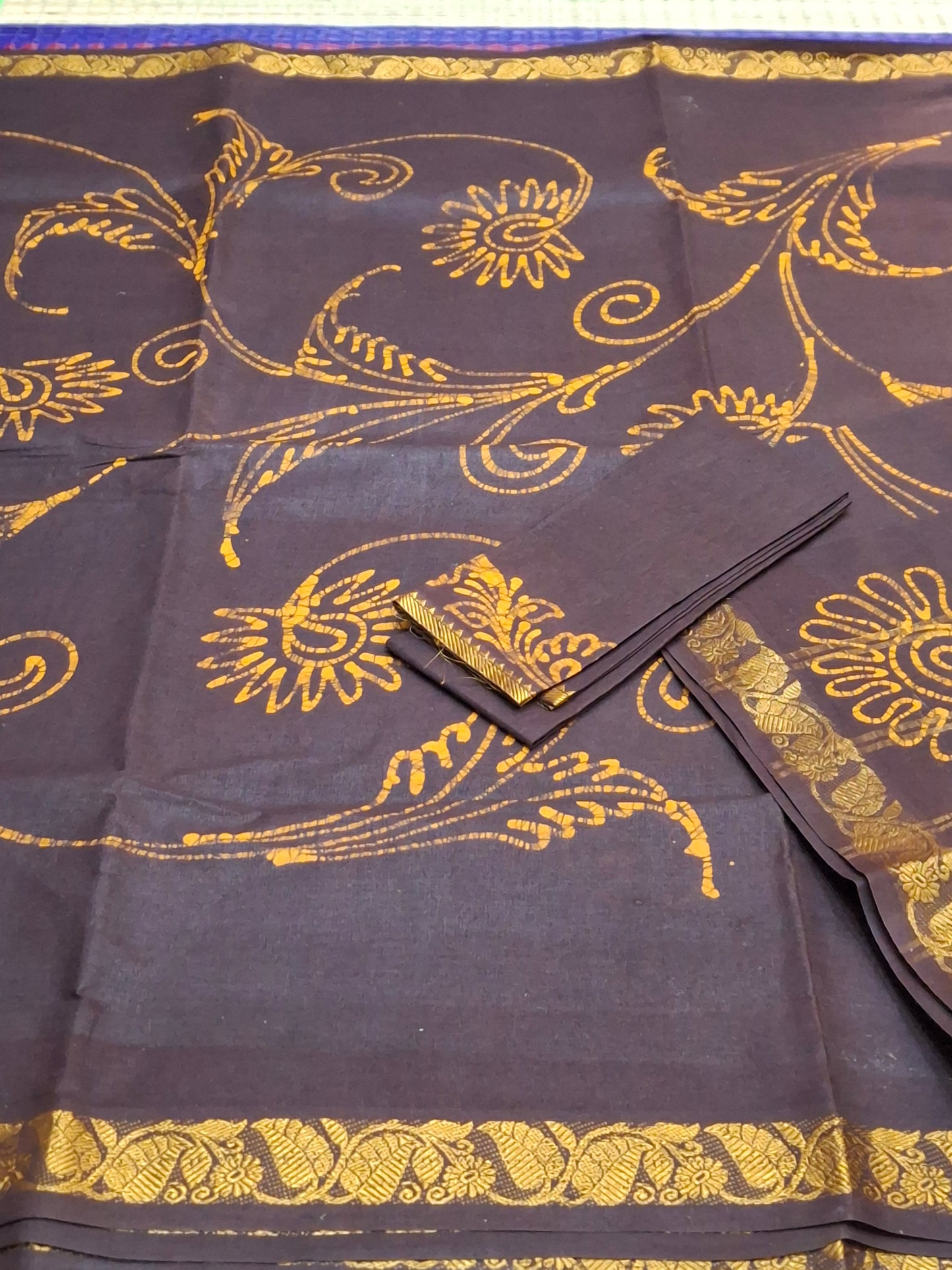 SUNGUDI COTTON-6 YARD HAND PEN ART SELF COLORS (ART-SD/S-BLU)