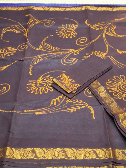 SUNGUDI COTTON-6 YARD HAND PEN ART SELF COLORS (ART-SD/S-BLU)