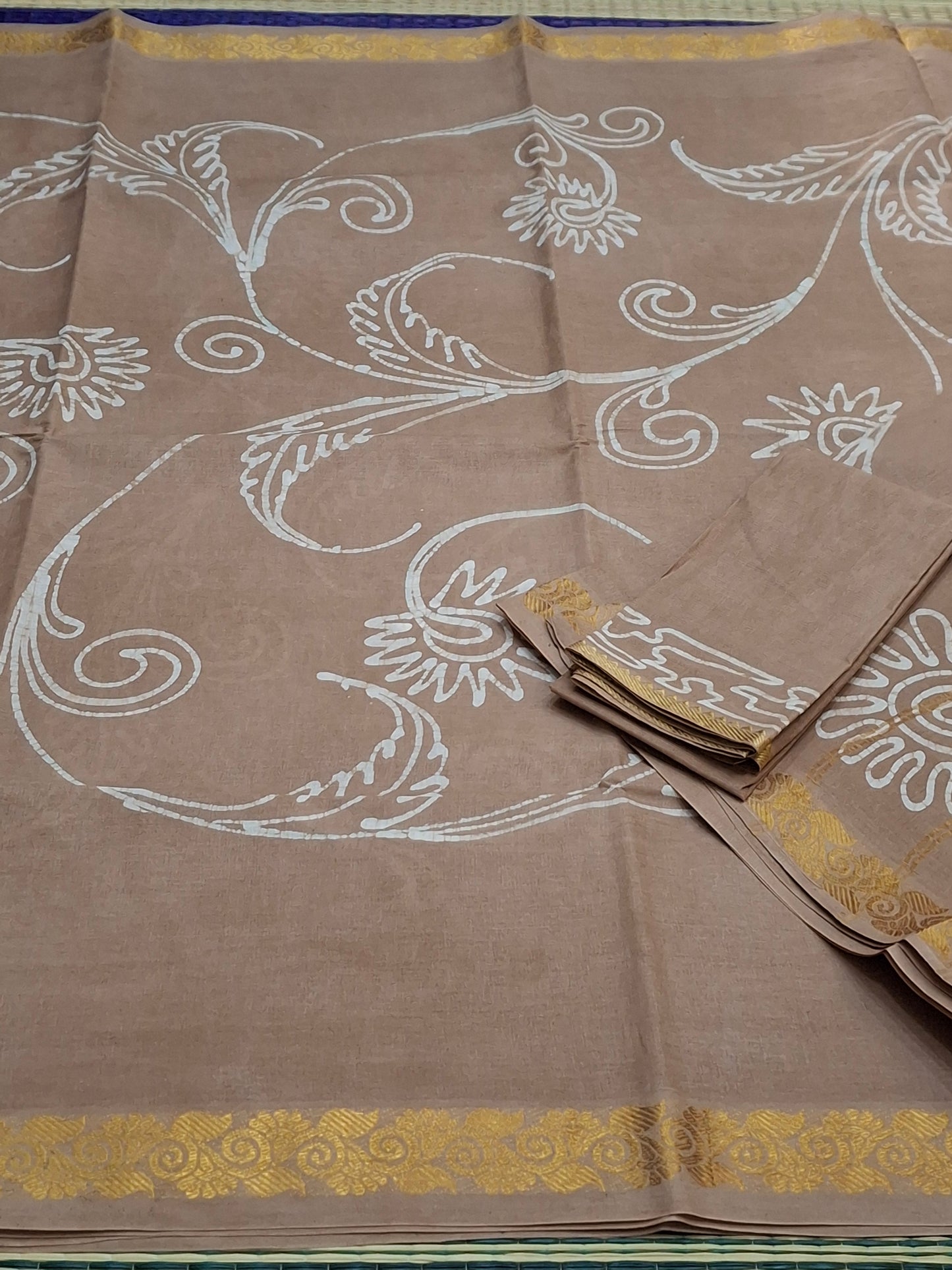 SUNGUDI COTTON-6 YARD HAND PEN ART SELF COLORS (ART-SD/S-BLU)