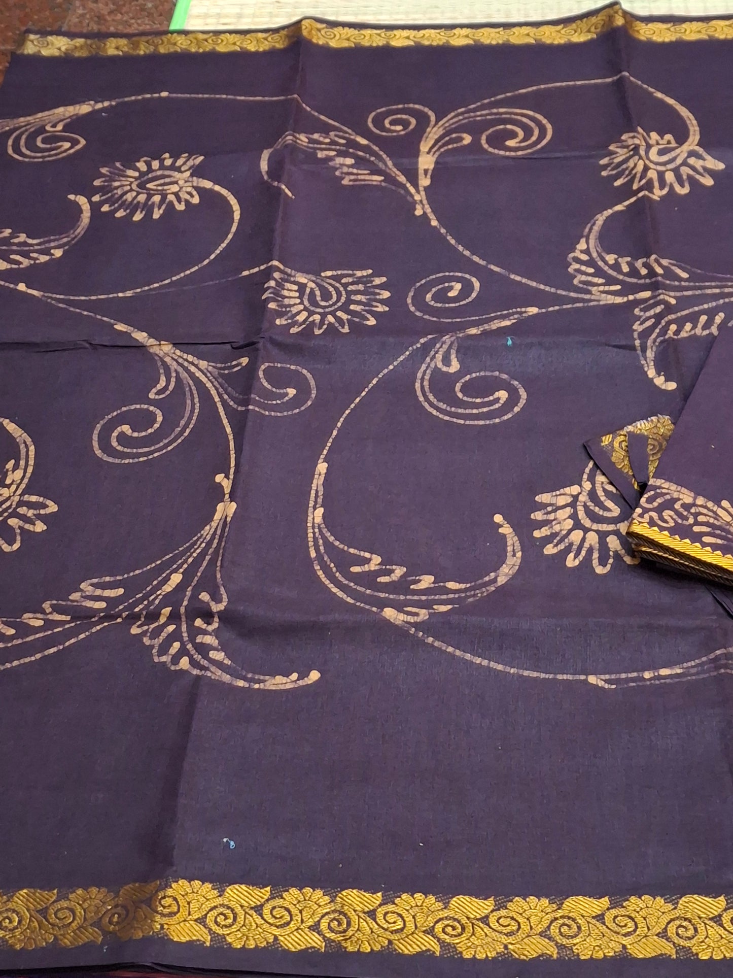 SUNGUDI COTTON-6 YARD HAND PEN ART SELF COLORS (ART-SD/S-BLU)