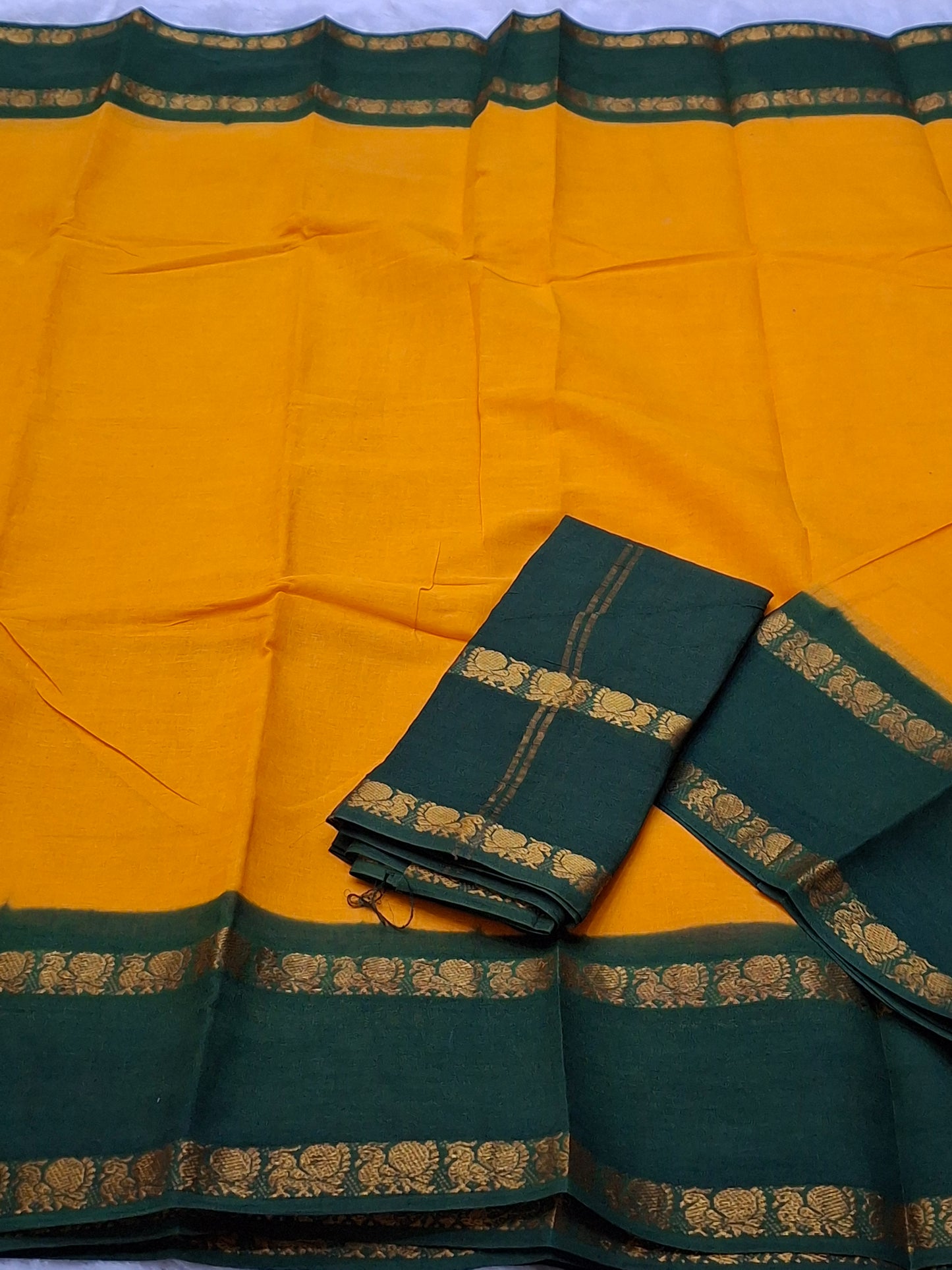 Rettapatti Plan Double Side Gold Zari Border (ADYPLN-002)