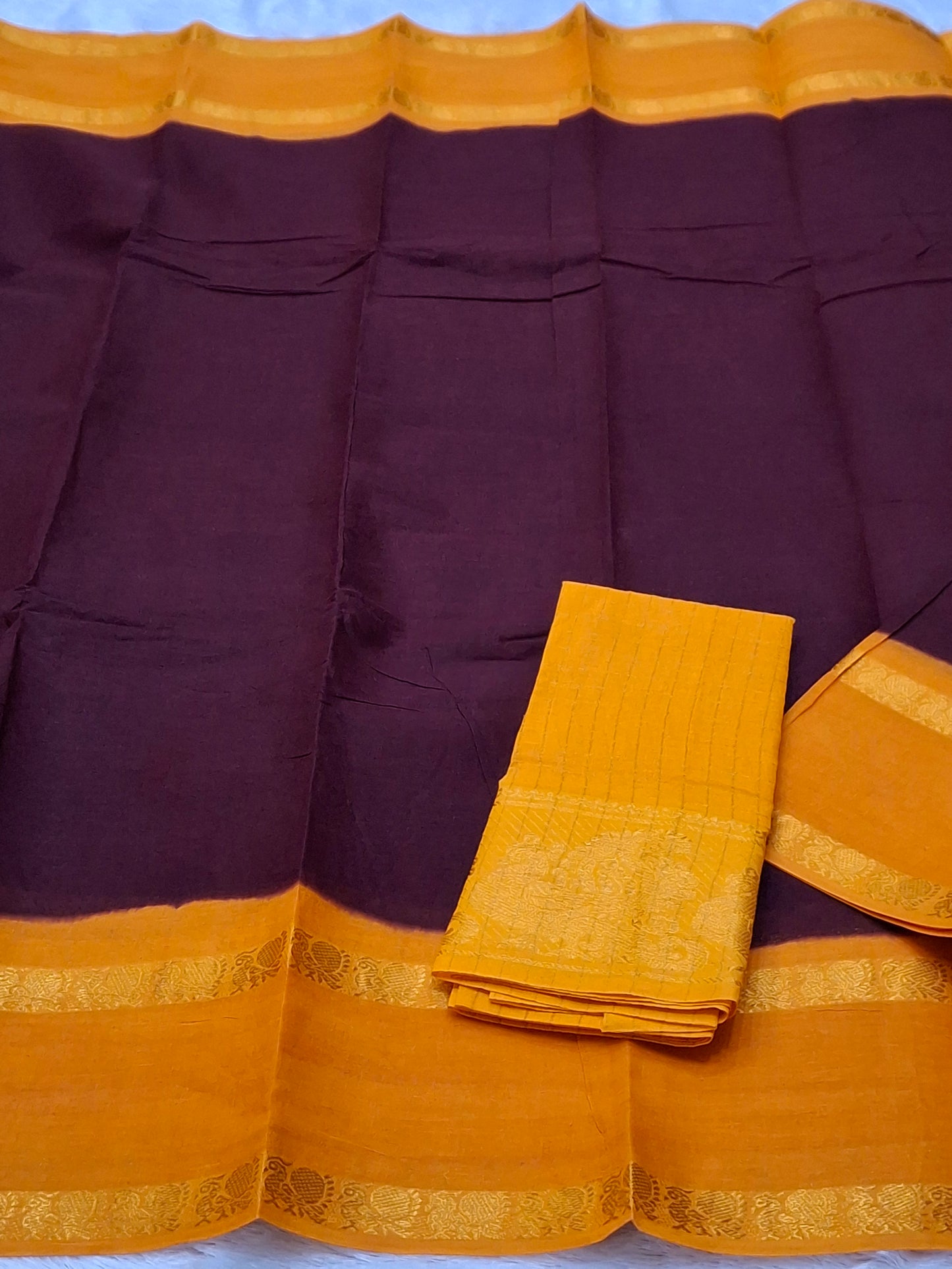 Rettapatti Plan Double Side Gold Zari Border (ADYPLN-002)