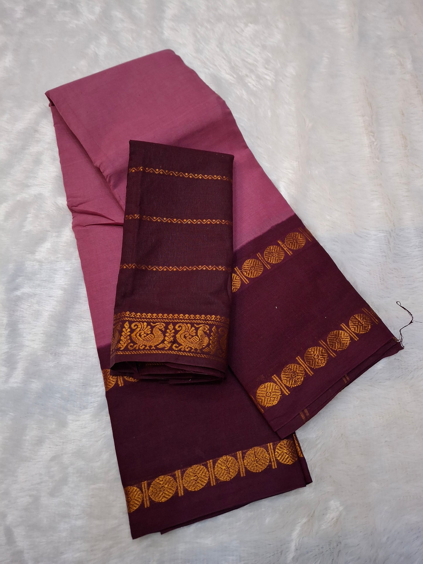 Rettapatti Plan Double Side Gold Zari Border (ADYPLN-002)