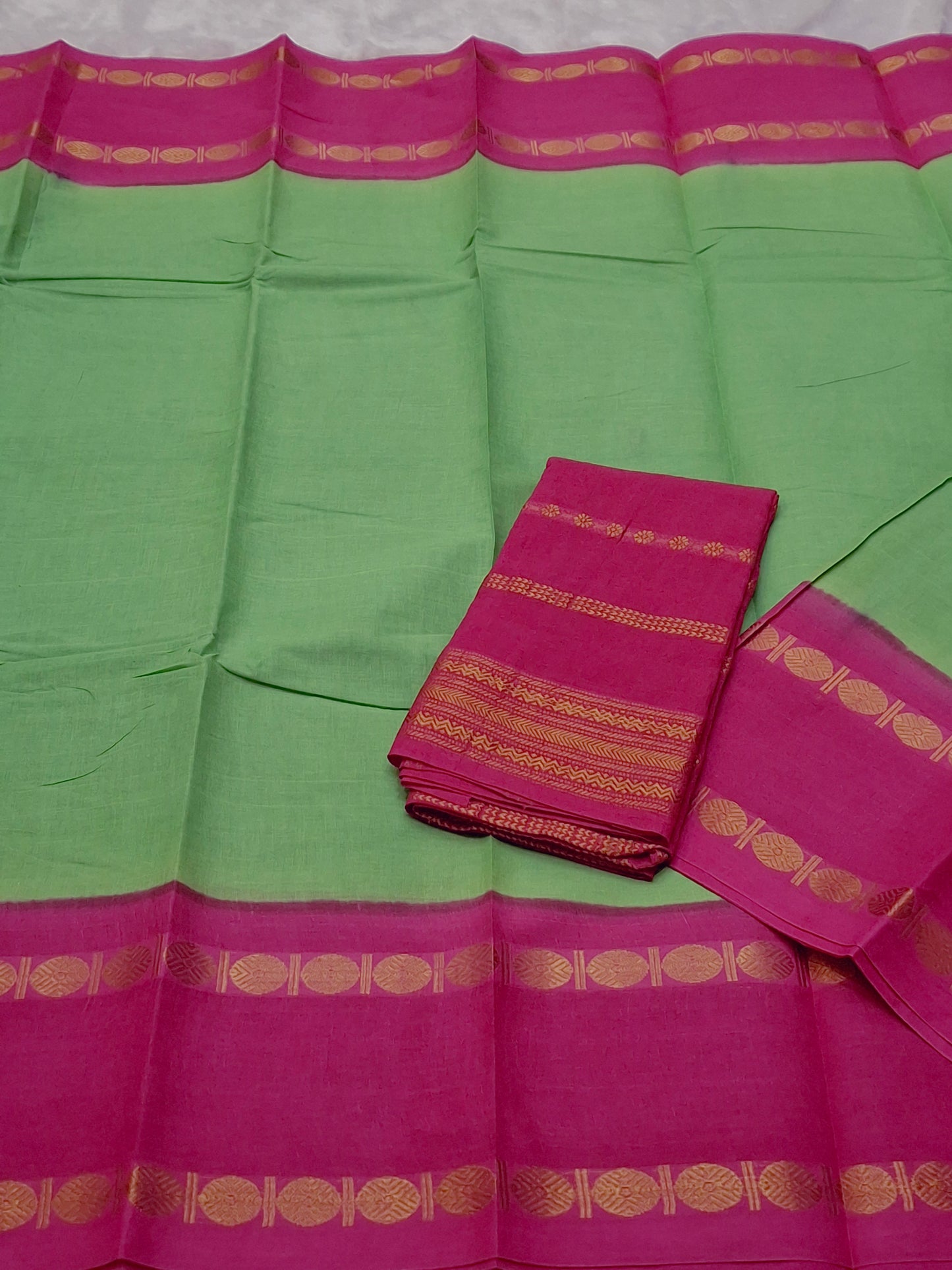 Rettapatti Plan Double Side Gold Zari Border (ADYPLN-002)