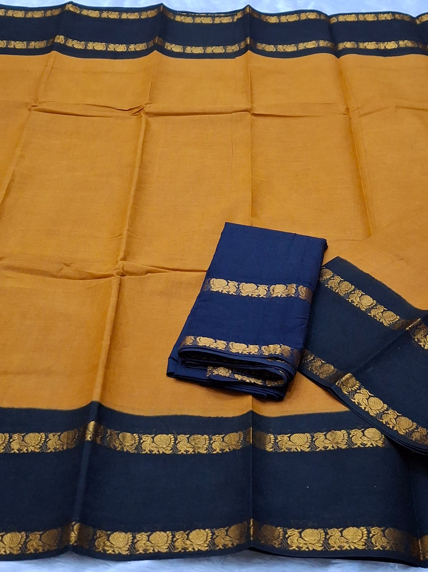 Rettapatti Plan Double Side Gold Zari Border (ADYPLN-002)