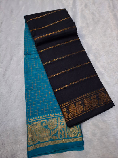 Half & Half Zari Checks & Velthari
