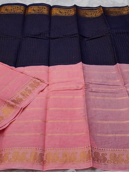 Half & Half Zari Checks & Velthari