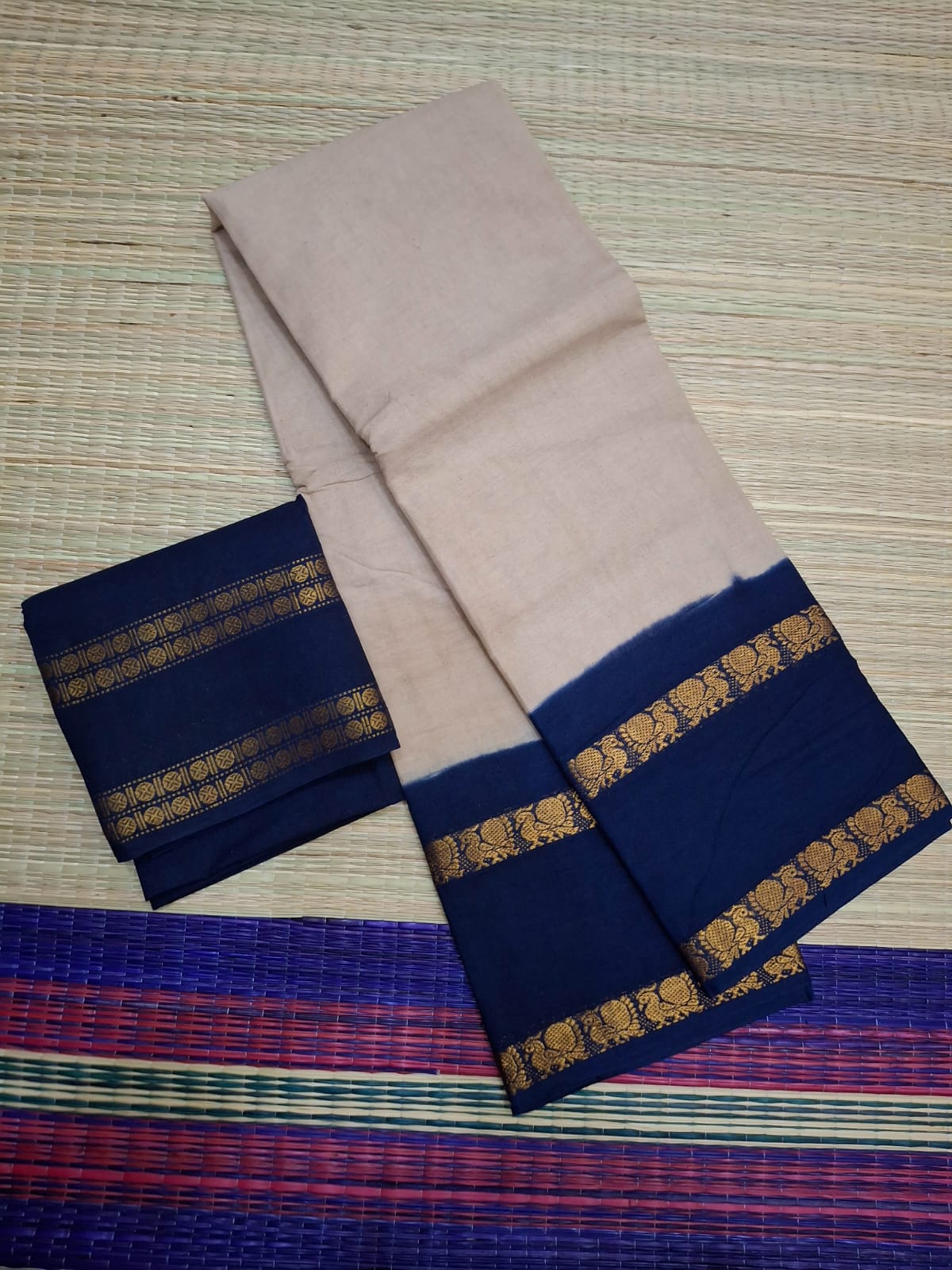 Rettapatti Plan Double Side Gold Zari Border (ADYPLN-002)